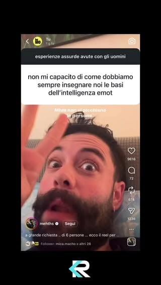 @mica.macho  e @unobravo_net Invitereste a parlare della salute mentale femminile un uomo che crea dei contenuti apertamente misogini? Spero proprio di no.
Quindi, come mai in questo caso lo avete fatto?

C’è la necessità di occuparsi della salute mentale degli uomini in maniera seria e reale, pretendendo spazi social liberi da contenuti sessisti che gettano una pericolosissima ombra sull’intero genere maschile. Così come devono essere liberi da contenuti e creatori misogini.

E questo non possiamo farlo se continuerete a supportare le persone che attivamente creano questo problema.

È davvero così difficile trovare canali che hanno a cuore seriamente la salute mentale degli uomini? 
@h.omosapiens @back.to.reason @lorena_pensato