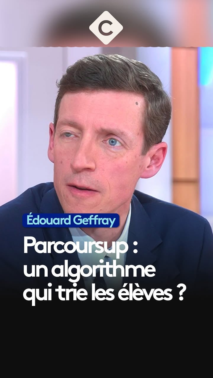 Parcoursup, un algorithme qui trie les élèves et qu’il faut supprimer ? Le ministre de l’Éducation, Édouard Geffray, répond : “Parcoursup fait simplement se rencontrer l’offre et la demande. Donc supprimer Parcoursup voudrait dire le remplacer par un autre outil qui permet de faire en sorte que se rencontrent l’offre et la demande. Personne ne saurait faire autrement.”