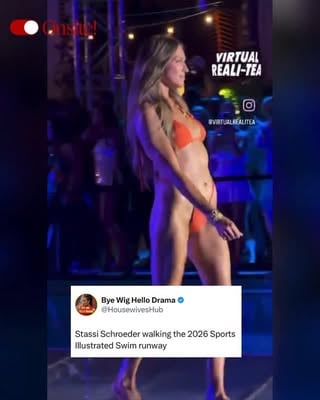Vanderpump Rules star #StassiSchroeder hitting the 2026 Sports Illustrated Swim runway in a revealing swimsuit.

🎥 @VirtualRealiTea