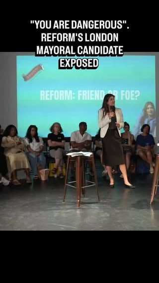 TRIGGER WARNING: SA.

"You are dangerous"

Laila Cunningham, Reform's candidate for London Mayor is confronted at @uppityhq for refusing to address all potential threats to women's safety. 

@uppityhq returns on the 30th June.
