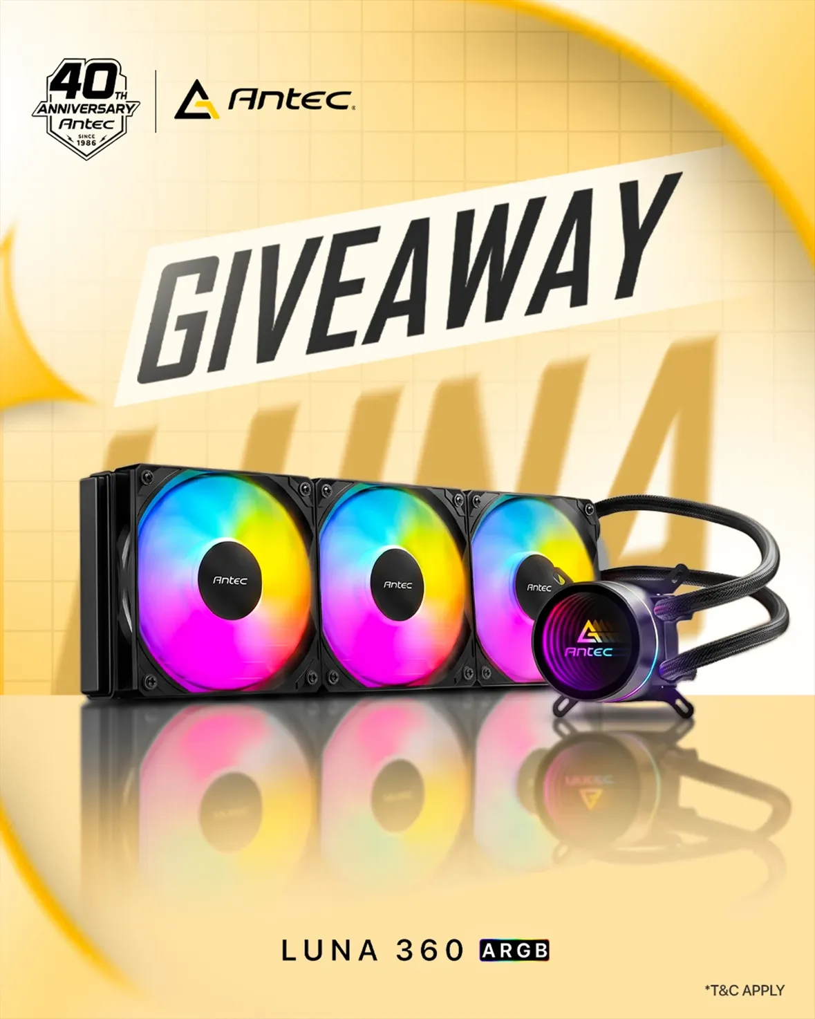🎁 GIVEAWAY ALERT 🎁

Win the LUNA 360 ARGB Liquid Cooler and take your setup to the next level 🔥

How to participate:

1. Like this post & follow @antec_india 
2. Comment below, tag 3 friends & tell us why your setup deserves an upgrade 
3. Save this post & share it on your story 
(Bonus: Repost = Higher chances of winning)

Winner will be announced on 7th June

Good Luck 

Terms & Conditions Apply

#giveaway #techgadgets #gaming #antec #antecindia