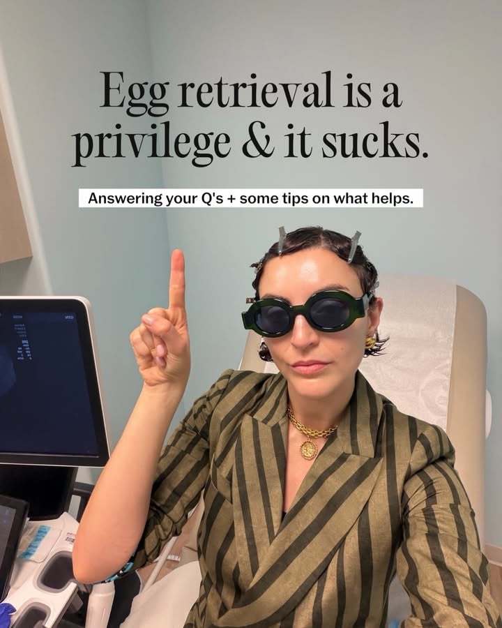 Don’t make me regret telling y’all about my personal life.

Answering your #fertility questions and why I’m doing another round of egg freezing BEFORE I make embryos… you have to do this process so buckle up. Highly reading @lucky.sekhon’s book ‘The Lucky Egg’ and taking a prenatal. I’m taking @birdbeco — not sponsored but my DMs are open. A reminder that embryos ‘survive’ better than eggs, but I do feel good about having eggs on ice from my early 30s. The combo of those + this retrieval hopefully works out.

Will talk about taking care of your skin when your hormones are (scientifically speaking) f*cked but my routine right now is @dieuxskin Baptism, Deliverance, Skin Mercy, Instant Angel and so much sunscreen. Yes I’m still using my retinoid at night.

Any questions? Lmk. Last slides are some tips to making the process less hellish.

Big hugs to anyone that’s been on this journey. #eggfreezing #ivf #ivfjourney
