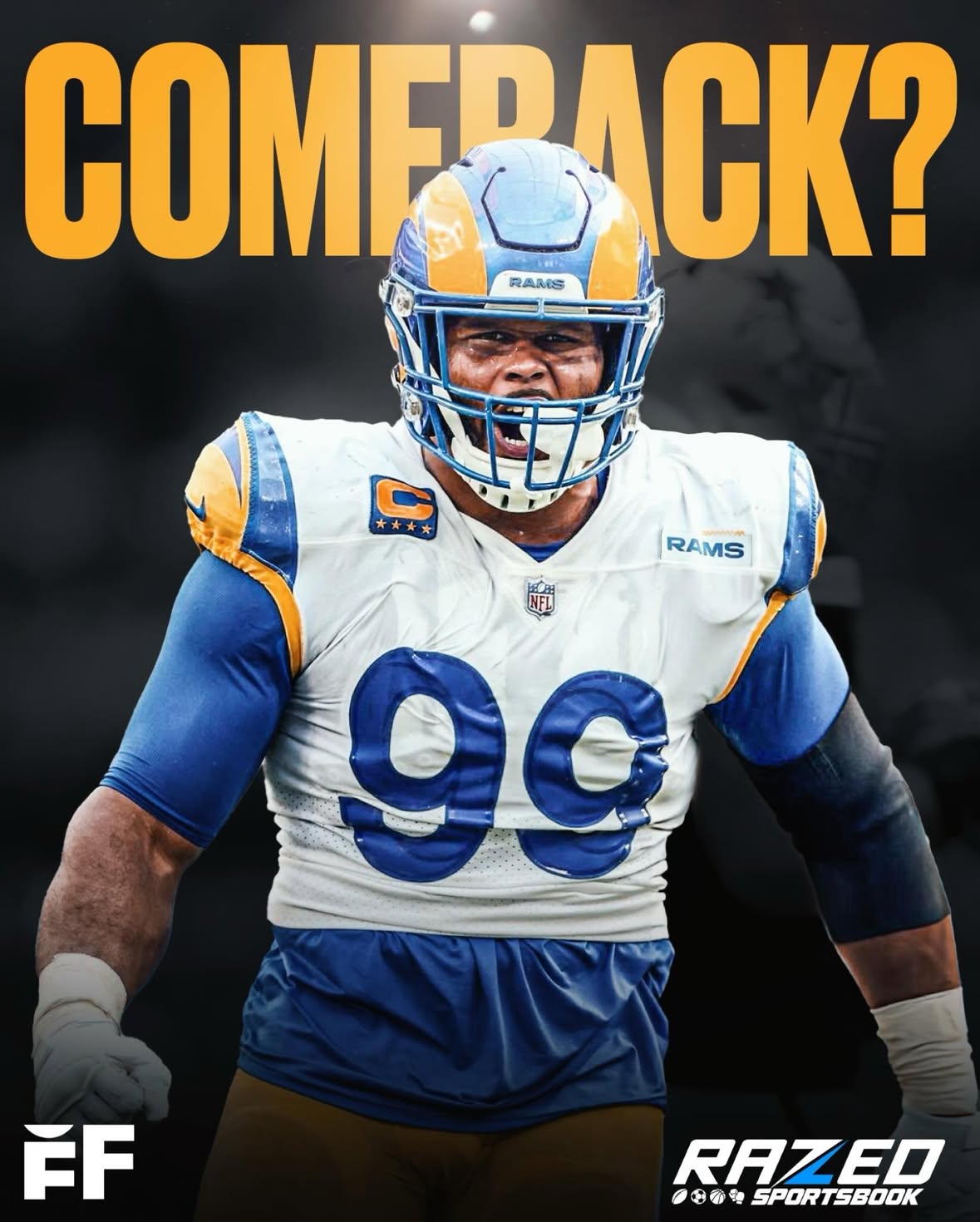 Former Rams’ superstar DT Aaron Donald, who’s 35-years-old, has been staying in shape and could be considering a comeback to play with Myles Garrett, according to his former teammate Michael Brockers. 

“(I have) some knowledge that others might not have...My guy is staying ready so he doesn’t have to get ready,” Brockers said of Donald. 

It’s worth noting that in Donald’s latest IG workout post five days ago, his caption has “#ready” and the song is “ain’t done” by Bixst.

Donald last played in the NFL in 2023. 

(🎥: Talking Rams Podcast, Rams, Aaron Donald/IG)