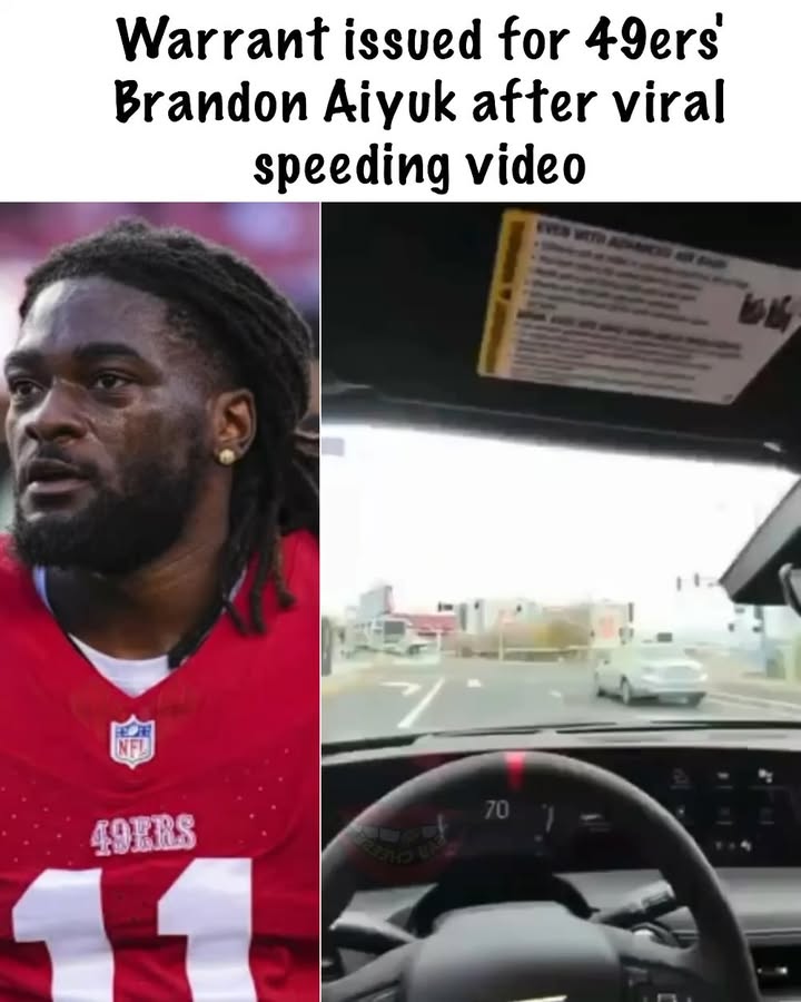 The Santa Clara County District Attorney’s office issued a warrant for the arrest of San Francisco 49ers wide receiver Brandon Aiyuk on a misdemeanor charge of exhibition of speeding.

The warrant is in reference to a video Aiyuk posted to YouTube in December, in which he appears to tape himself from the driver’s seat going well over the posted 40 miles per hour speed limit. A few days after posting the video, Aiyuk apologized for sharing the video of himself driving. “Sorry ya’ll, my car content won’t come with speeding anymore,” Aiyuk wrote in a post to YouTube.