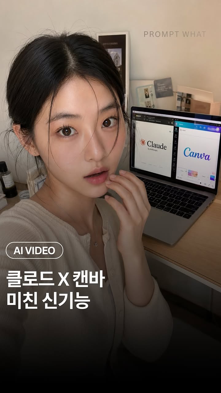 클로드 채팅창 하나로 포스터 생성부터 캔바 편집까지 한번에 가능합니다 🎨

Claude에서 Canva를 커넥터로 연결한 뒤 프롬프트만 입력하면
컨셉에 맞는 여러가지 포스터 후보를 만들어주고

Canva 계정에 실제 편집 가능한 디자인으로 추가도 가능해서
이후 텍스트, 색상, 레이아웃, 비율까지 원하는 대로 수정할 수 있어요.

에디터는 판타지 챔피언 캠페인 포스터를 구성헤서
실제 디자인 부터 편집까지 한번에 진행해봤는데

전체 워크플로우와 예시 프롬프트가 궁금하다면 댓글에 “캔바” 남겨주세요!

You can create a poster with Claude and edit it freely in Canva. 🎨

Connect Canva inside Claude, type “Create a poster using Canva,” then paste your design prompt underneath.

Claude generates multiple poster options, and once you choose one, it gets added to your Canva account as a fully editable design.

From there, you can adjust the text, colors, layout, ratio, and export settings just like any normal Canva project.

Comment “캔바” and I’ll send you the full workflow and example prompt.

Edit: @prompt_what
Tool: Claude Opus 4.8 / Canva