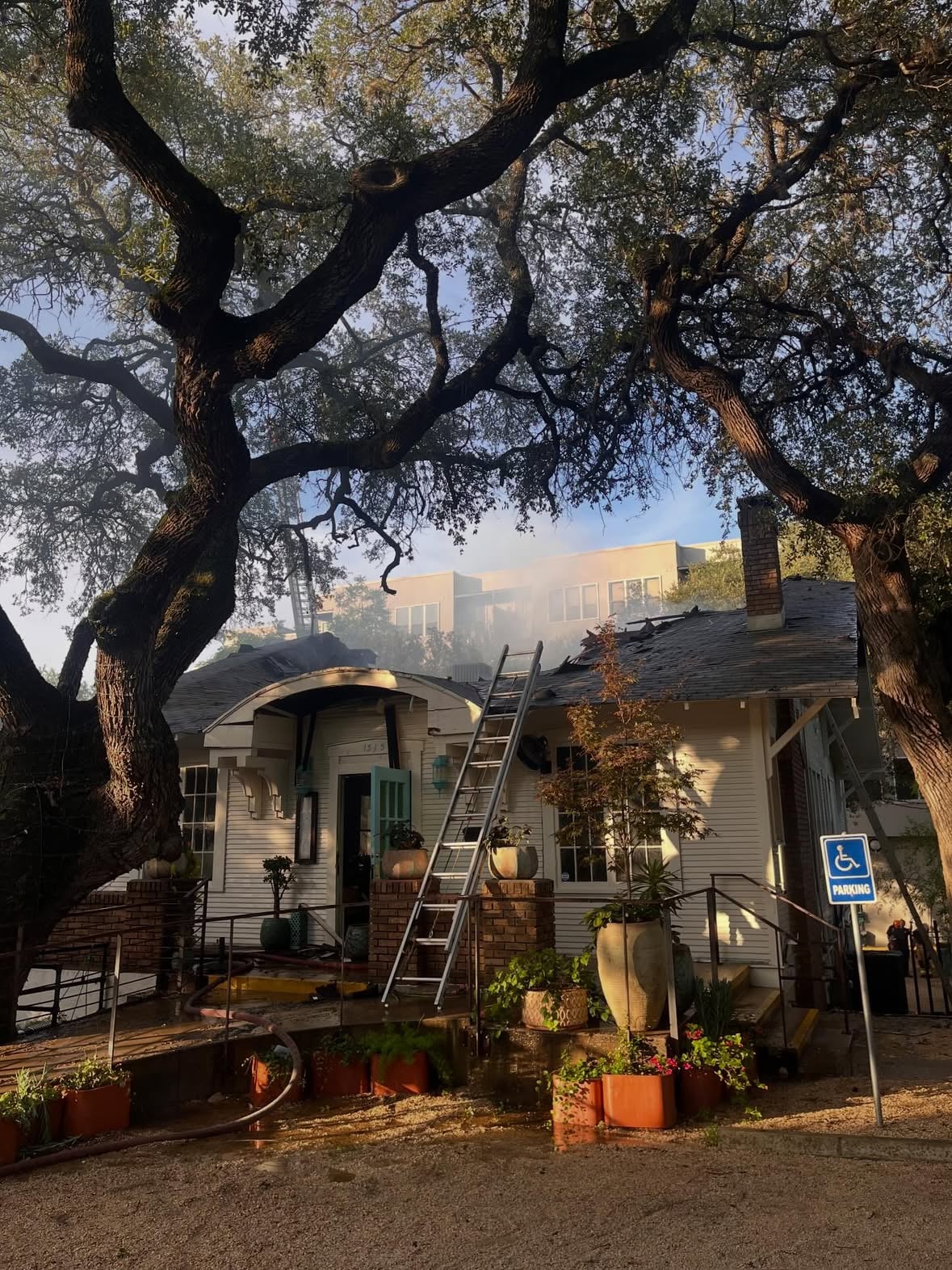 This morning, I woke up to call from the Austin Fire Department.  Unfortunately, it was bad news. Bar Peached had sustained a significant fire. The damage is bad and we will be closed for a while.  This one hurts. So much love, passion, sweat and tears have been poured into this building by so many people over the years.  Thank you to the @austinfiredept for responding so quickly and their heroic efforts to put this fire out.  We will keep you updated and are thankful to report nobody was injured. Please visit our sister restaurants with @peachedtortilla in the meantime.
