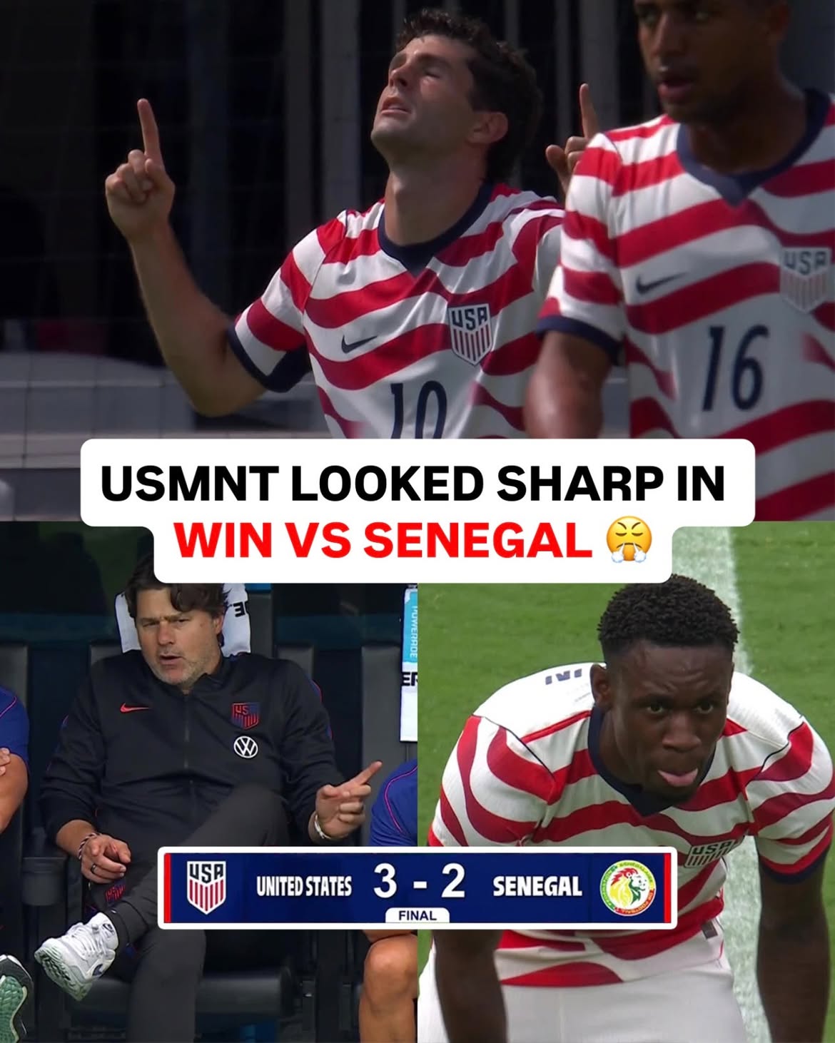 With only one more friendly left until the World Cup begins, the @usmnt looked locked in throughout today's win 🙌 #usmnt #soccer