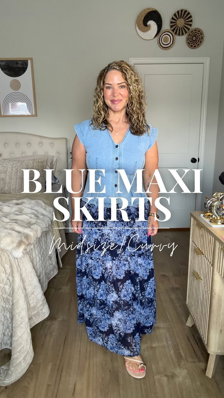 *COMMENT SKIRT530 TO SHOP*

I love a good maxi skirt for summer. You can style them so many ways and dress them up or down. I obviously have been loving blue lately. I’m wearing a large in everything. 

Shop the full looks on my Amazon storefront or LTK shop. Follow me @ironmom40 for more midsize fashion inspo and to shop my looks. 

#size12 #over50 #outfitinspiration #midsizefashion #summerlooks