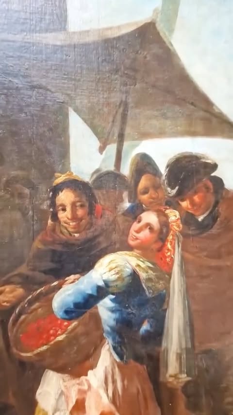 Una petimetra y una maja en dos cartones para tapices de Goya

Vídeo en directo sobre “El militar y la señora” y “La acerolera”, dos cartones para tapices pintados por Goya en 1779 para los tapices que decorarían el dormitorio de los príncipes de Asturias, los futuros reyes Carlos IV y María Luisa de Parma, en el palacio de El Pardo 

Desde la sala 93 del #MuseodelPrado
