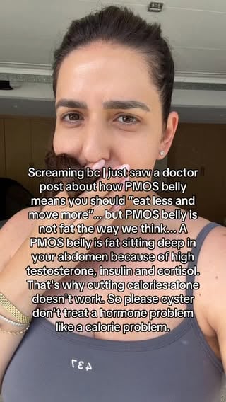 PMOS/PCOS belly fat isn't simply a calorie problem... it's often a hormone problem ✨

Yes, nutrition matters. Yes, movement matters. But if you're only focusing on eating less and exercising more, you may be missing the root cause.

Support your hormones, balance your blood sugar, manage stress, and work with your body instead of fighting against it. That's where real progress begins. 💃🏻

#pcosweightloss #pmosweightloss #pmoshealing #pcoshealing #hormonebalance