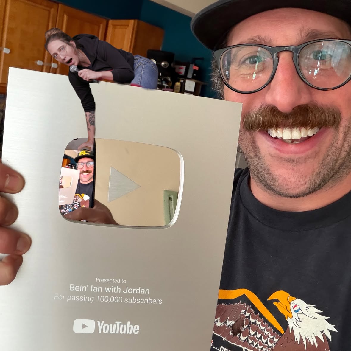 100k on YouTube! Woohoo!

Thanks to everybody who’s watched the show and laughed cried hated loved subscribed and supported us over the years - we did it! We love ya!

It’s a wild ride so here’s to 100k now, 100k tomorrow, and 100k forever and ever! So I’m callin it now - 1 million by 2030! Woohoo!