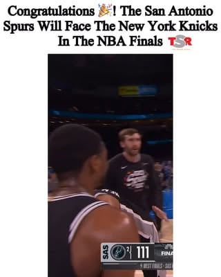 #TSRSports: Congratulations 🎉! The San Antonio Spurs have won the Western Conference championship and will face The New York Knicks in the NBA Finals! Who y’all got #Roomies? (🎥: @espn) ✍🏾: #TSRStaffST