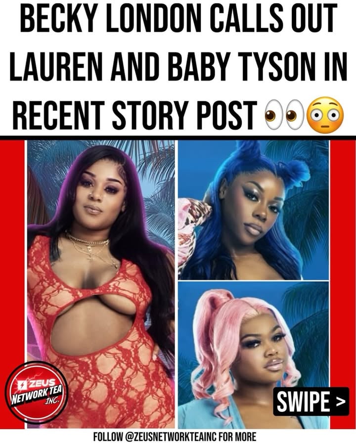 #BeckyLondon with a few  story post seemingly tracts #LaurenMichelle and #BabyTyson 👀 #BaddiesGoneWild 
-
✍🏾 : @mairclockedthetea