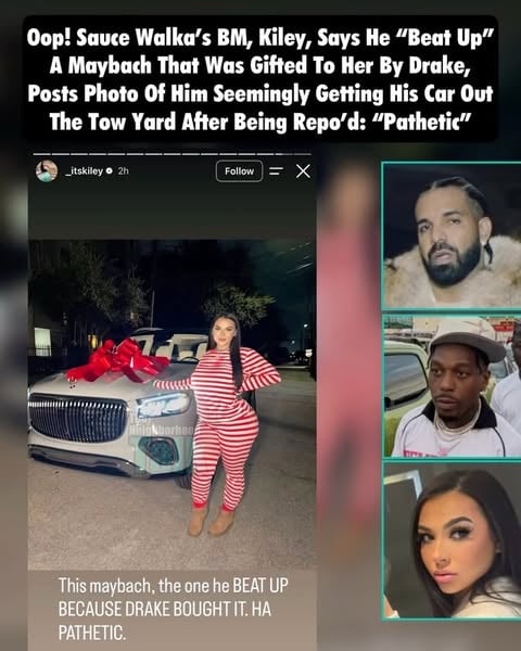 Neighbors, Sauce Walka’s BM had time today! She dropped more receipts claiming Sauce destroyed a Maybach that was gifted to her by Drake. Thoughts?💭