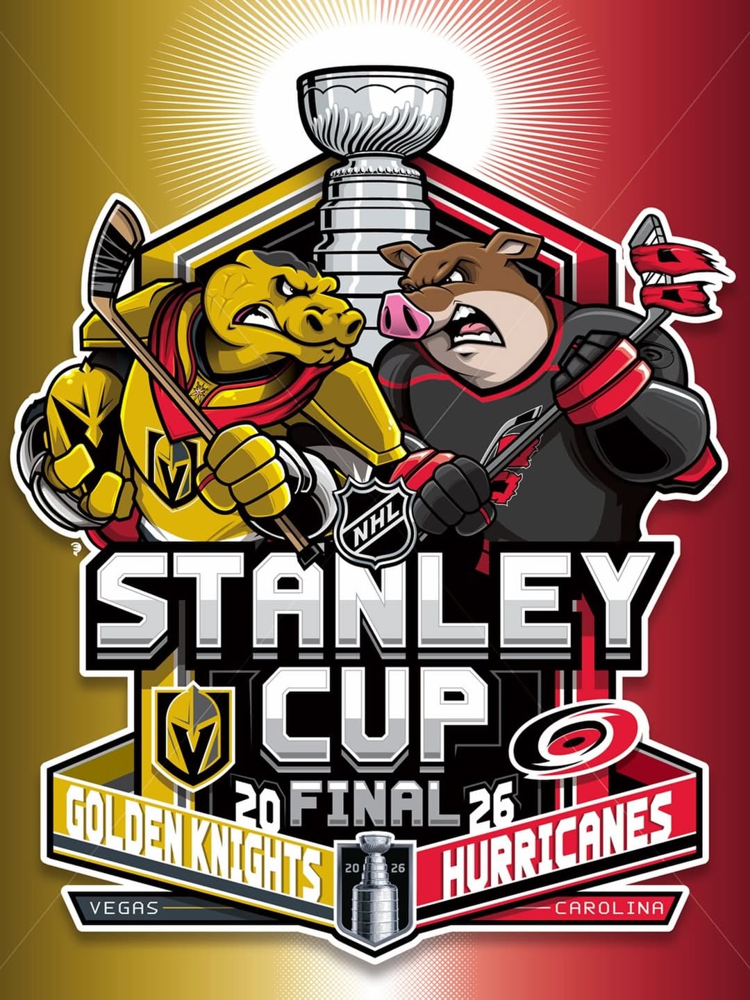 Ladies and gentlemen, your 2026 Stanley Cup Final.🏒🏆
.
.
Well, I correctly called Vegas coming out of the West, but came woefully short in my East prediction (damn Tampa!). Seeing as I predicted Vegas to make the final, I’ll stick with them to win the Cup. Hopefully it’s a good series after the dud Conference Finals
.
.
#stanleycup #nhl #hockey #canes #vgk