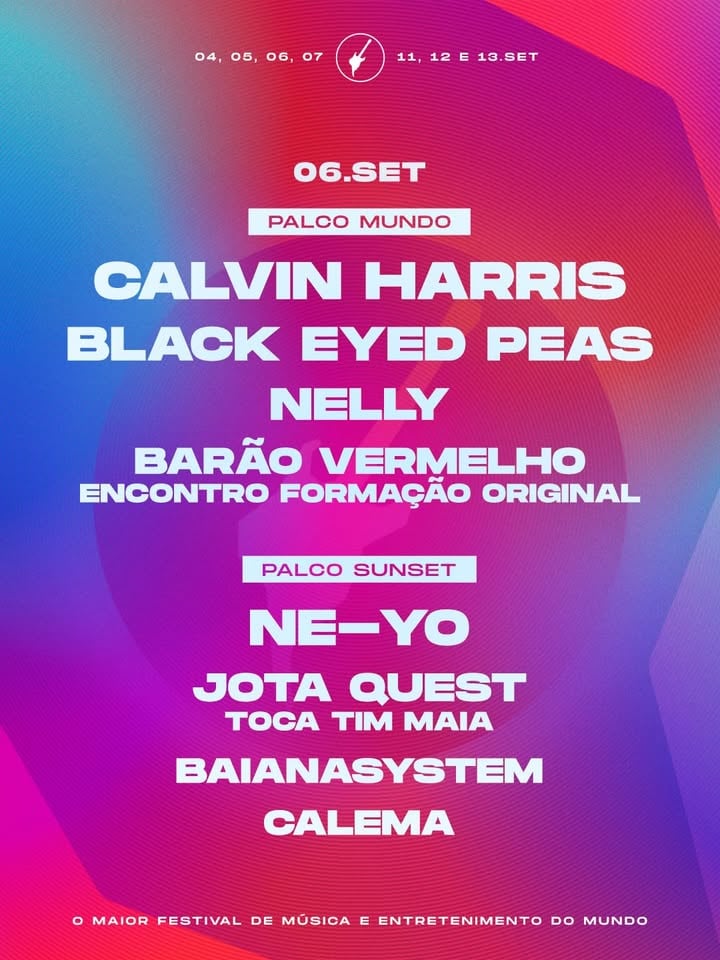 Preparados para viver a maior festa da história da Cidade do Rock? 🔥 Sente só o clima de como vai ser o seu dia 06.SET, domingo pré-feriado, vai ser INCRÍVEL! ✨ #RockinRio2026
