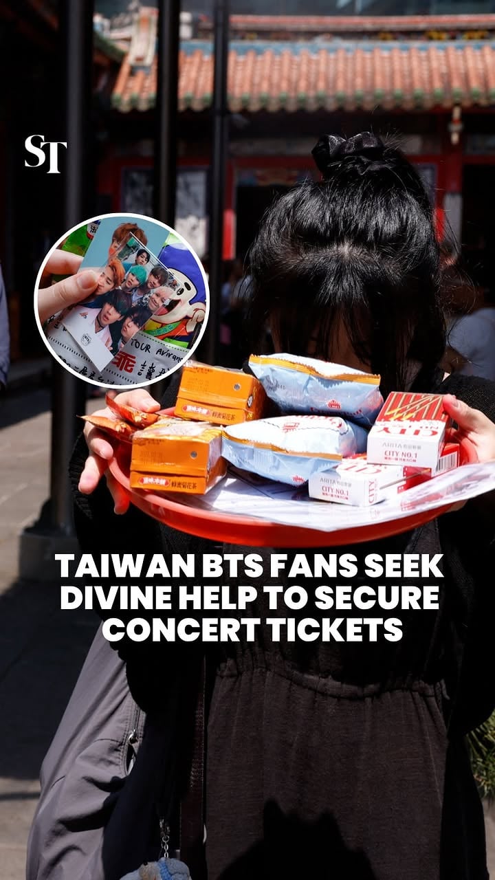 💜 Taiwanese ARMYs are turning to the Taoist god of love and marriage in the hope that divine matchmaking will help them secure seats for BTS' upcoming shows in Kaohsiung.

The trend started on social media a couple of years ago, with some fans believing that Yue Lao will use his red thread of fate to connect those destined to meet.

Link in bio @straits_times
#BTS #BTSarmy #Taiwan #Kpop #StraitsTimes
