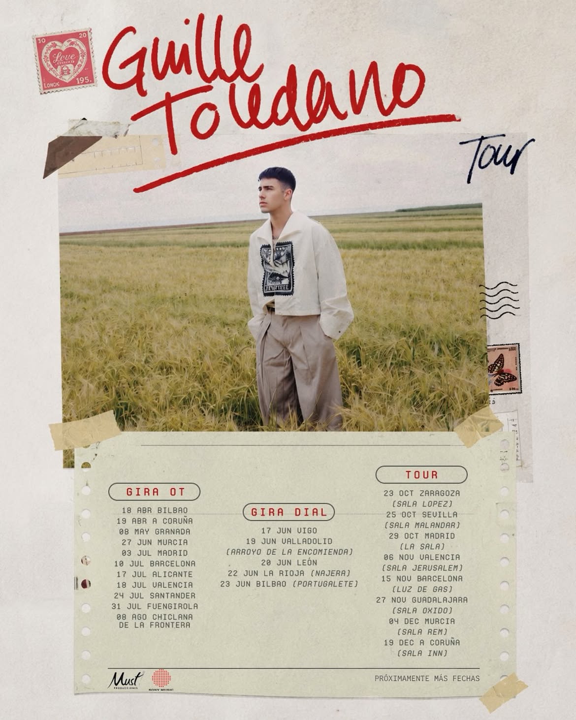 Aquí tenéis todas las fechas de las 3 giras🥹❤️