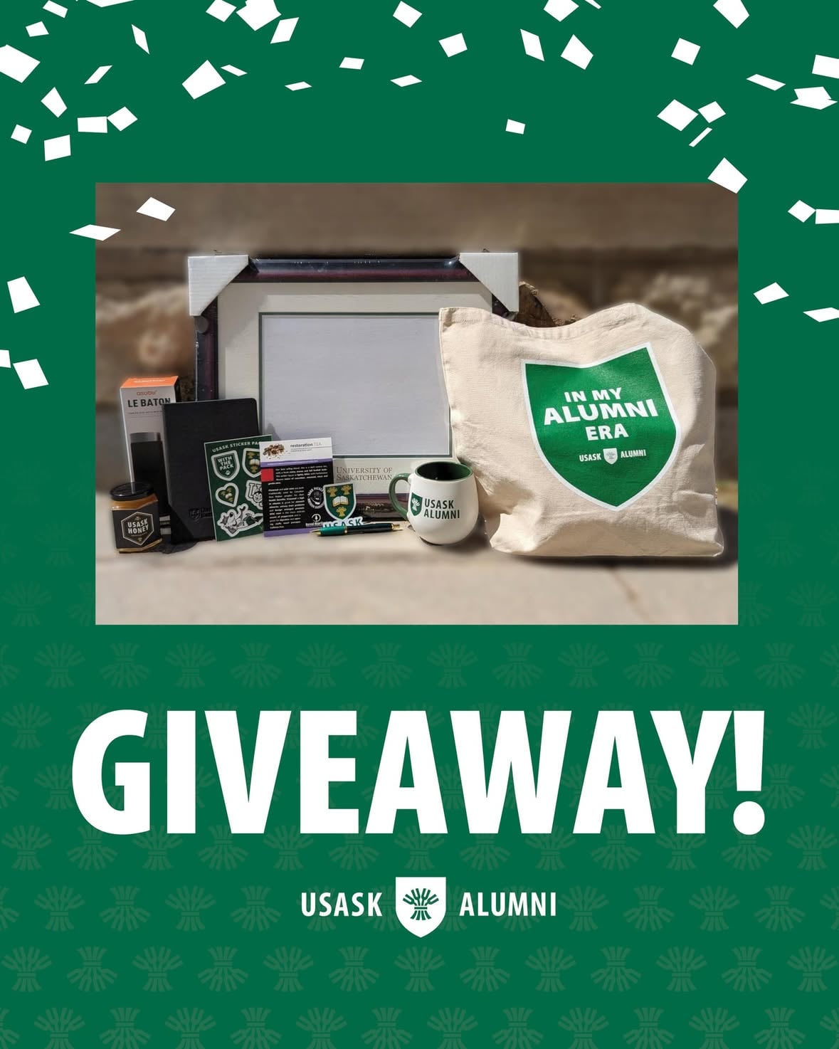 🎓CONTEST FOR NEW GRADS as we celebrate the #USaskClassof2026!🎓

To enter the contest:
👉 Follow @USaskAlumni
👉 Like and share the post
👉 Tag a fellow USask Class of '26 new grad

Prize valued at over $200! Winner will be announced Mon. June 8. Good luck!

#USask #USaskAlumni
@USask