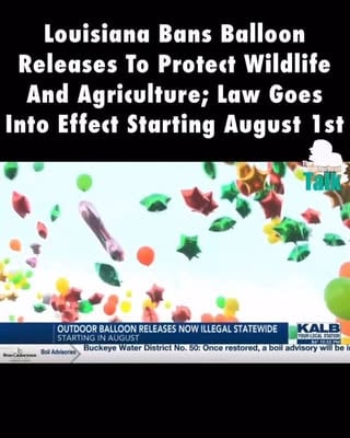 TNHT Staff: @staxxssss_malone
——————
Neighbors, if you are thinking about having a balloon release in Louisiana, make sure you do it soon. The state has officially outlawed the intentional outdoor release of helium-filled Mylar and latex balloons after the passage of House Bill 851, a measure aimed at reducing environmental damage and protecting wildlife across the state.
—————————
The new law, which takes effect on August 1, 2026, prohibits balloon releases often used to celebrate special occasions or memorialize loved ones. According to the Louisiana Wildlife Federation (LWF), discarded balloons frequently end up in marshes, waterways, forests, and neighborhoods throughout the state. Wildlife can mistake balloon fragments for food, leading to injury or death when the debris is ingested. Balloon remnants can also become entangled in animals and damage sensitive habitats.
—————————
Officials also pointed to risks posed to power lines and electrical infrastructure. Balloon debris can interfere with utility equipment, causing power outages, safety concerns, and costly repairs. Suggested alternatives include flying kites, blowing bubbles, releasing flower petals, planting trees or gardens, holding candlelight vigils, ringing bells, creating community art projects, organizing service events, or making charitable donations in someone’s memory. Thoughts?