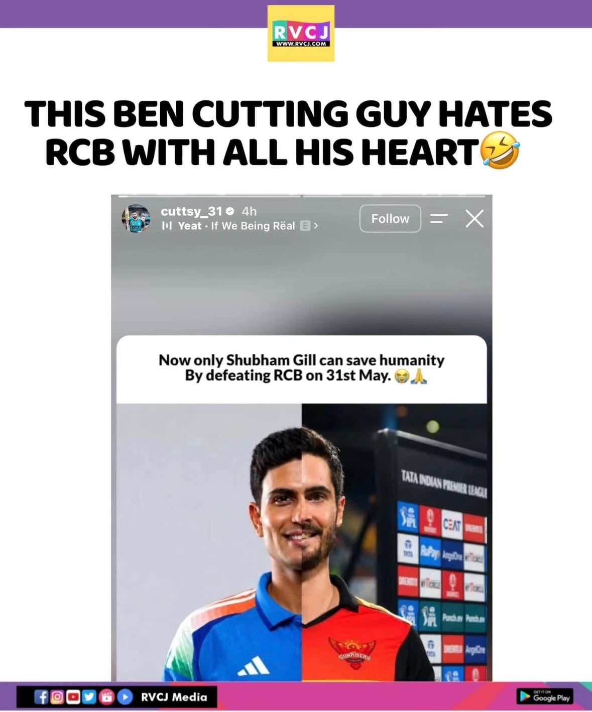 Ben Cutting's Instagram story 😭😭
#rvcjinsta