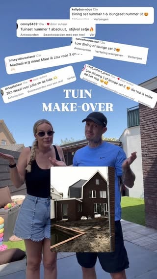 ONZE DROOMTUIN IS AF 😍🏡 
Mede dankzij jullie hulp deze prachtige meubels uitgekozen. Dus dankjulliewel🥰 Maar we willen vooral @defonteyn bedanken want die heeft ons vanaf het moment dat we daar naar binnen liepen zo geweldig goed geholpen met onze keuze stress, styling, bbq advies en uiteindelijk de levering!❤️ Oja en de winnaar van de Hangstoel Give-away zie je aan het einde van de video🤩 Gefeliciteerd en geniet ervan! Hoe vinden jullie onze tuin geworden? 😊