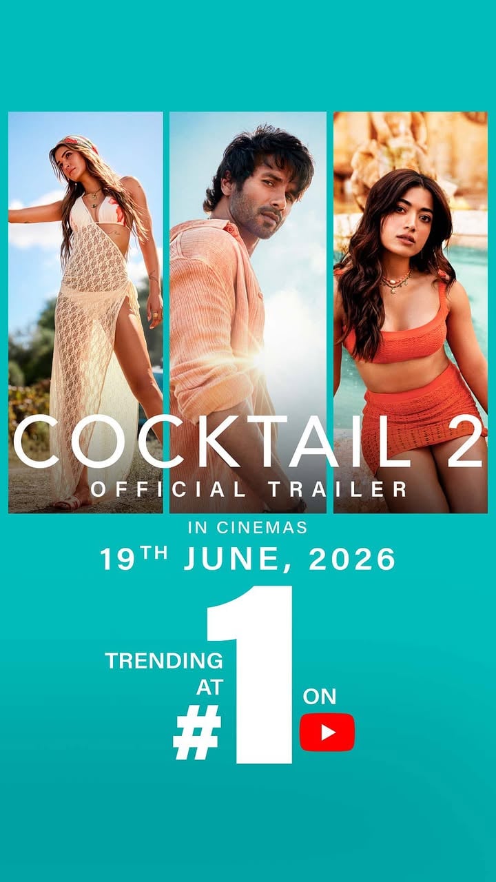 Okaaaayyyy and the trailer is finallly out 🥹❤️

From friends… to lovers… to completeee CHAOSSSS 😂🍸❤️

I cannot waittt for you all to see Diya, Ally and Kunzee and their roller coaster storyyy!! 🤭✨

#Cocktail2 in cinemas 19th June ❤️