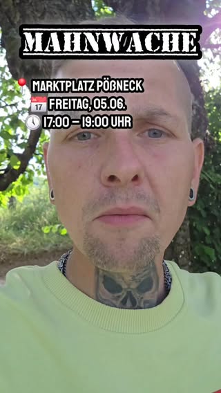 🕯️ MAHNWACHE FÜR JETTE 🕯️

📍 Marktplatz Pößneck 📅 Freitag, 05.06. 🕔 17:00 – 19:00 Uhr
- Verbreiten auf allen Kanälen, WA/FB/Insta.
Danke an die Organisatoren.

Bringt eine Kerze mit und setzt gemeinsam mit uns ein Zeichen gegen Tierquälerei.

Jette steht symbolisch für die vielen Tiere, die Opfer von Gewalt, Misshandlung und Vernachlässigung werden. Wir wollen erinnern, wir wollen Haltung zeigen und wir wollen Gerechtigkeit.

Gemeinsam fordern wir konsequentere Strafen und einen besseren Schutz für Tiere.

🕯️ Für Jette. 🐾 Für alle Opfer von Tierquälerei. ✊ Gemeinsam ein Zeichen setzen.

#Jette #Pößneck #Mahnwache #Tierquälerei #Tierschutz GerechtigkeitFürTiere Tierliebe GemeinsamStark