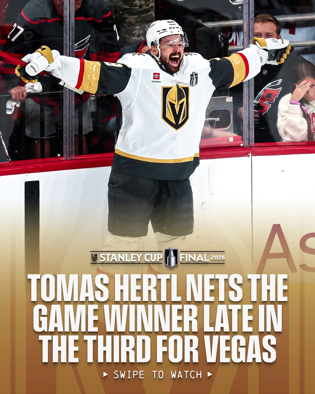 TOMAS HERTL COMES UP CLUTCH AND VEGAS TAKES GAME 1 💪 #StanleyCup