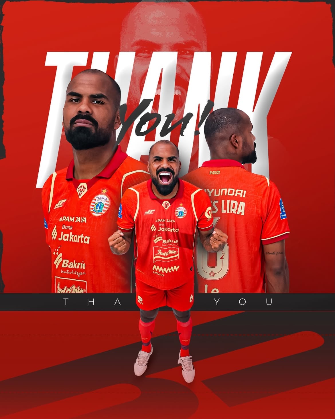 Berdiri kokoh di jantung pertahanan, menghadapi setiap lawan tanpa rasa gentar 💪❤️

Dalam 20 penampilannya bersama Macan Kemayoran, Thales Lira menjadi salah satu sosok bek tangguh yang membantu Persija meraih poin demi poin sepanjang musim. Ketegasannya di lapangan berpadu dengan kepribadiannya yang hangat di luar pertandingan, meninggalkan banyak cerita positif bagi tim dan seluruh keluarga Persija.

Meski kebersamaan ini hanya berlangsung dalam masa peminjaman yang singkat, kontribusi dan dedikasinya akan selalu menjadi bagian penting dari perjalanan Persija musim ini.

Terima kasih atas setiap perjuangan, kerja keras, dan komitmen yang telah diberikan. Sukses untuk langkah berikutnya, Thales! ❤️🖤

#Persija
