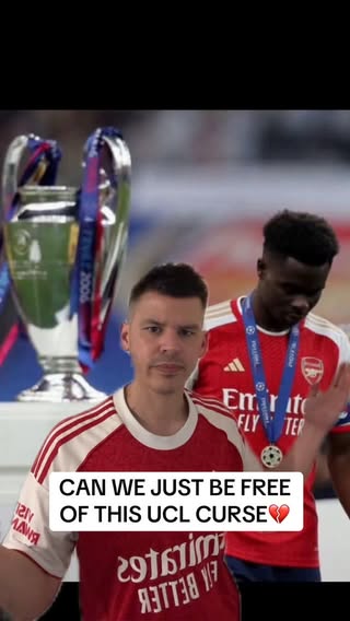 CAN WE JUST BE FREE OF THIS UCL CURSE💔#arsenal #arsenalfans #arsenalfc #coyg #uclfinal