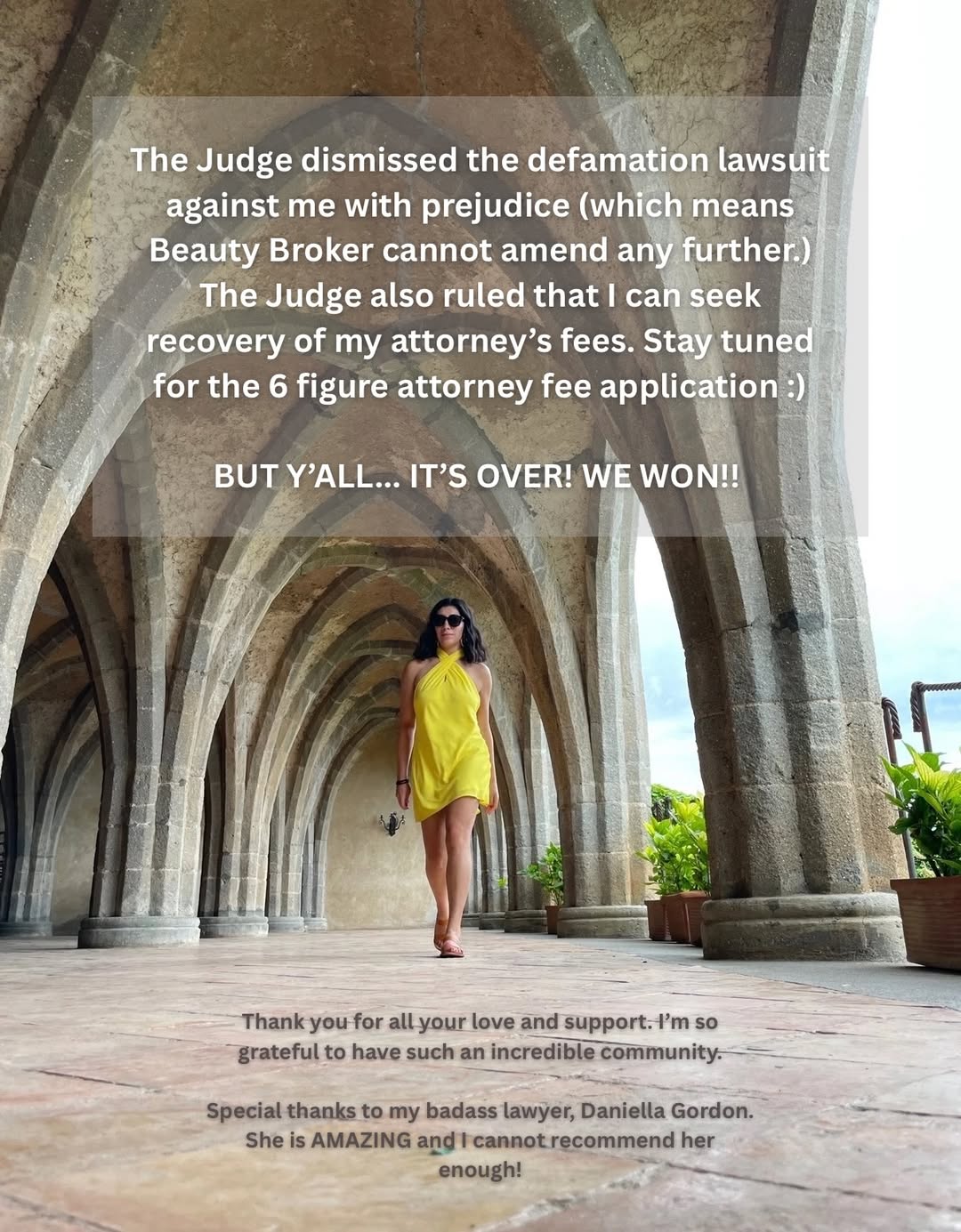 Amazing news!!! After 1.5 years, the defamation lawsuit is finally over. We won!!!

+ a collection of moments from the past year.