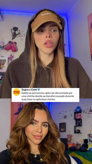 Gabily se pronunciou após ser exposta por uma vizinha por causa do barulho de suas lives no app vizinho durante a madrugada. A cantora afirmou que já pediu desculpas a quem precisava, ajustou o horário das transmissões e ressaltou que isso não dá direito a um “linchamento virtual”. Ela também criticou os deboches que vem recebendo, dizendo que “deboche não é justiça”, e revelou que sua equipe jurídica está identificando pessoas que estariam a difamando nas redes sociais.

(Imagens/reprodução: redes sociais)