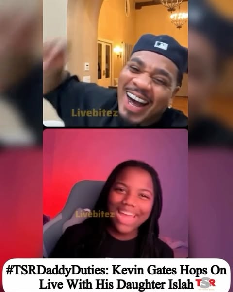 #TSRDaddyDuties: Like father, like daughter!#KevinGates and his teen daughter #IslahGates were twinning with the mannerisms on live. (🎥:@livebitez) ✍🏾:#TSRStaffJR