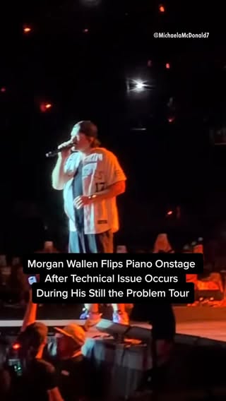 #MorganWallen flipped a piano onstage after he experienced a technical issue mid-concert. The country singer was performing his song “Sand in My Boots” when he experienced technical difficulties.