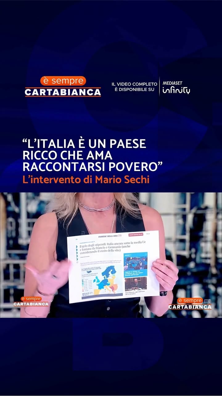 "L'Italia è un paese ricco che ama raccontarsi povero, soprattutto sui giornali dell'opposizione"

Mario Sechi a #ÈsempreCartabianca