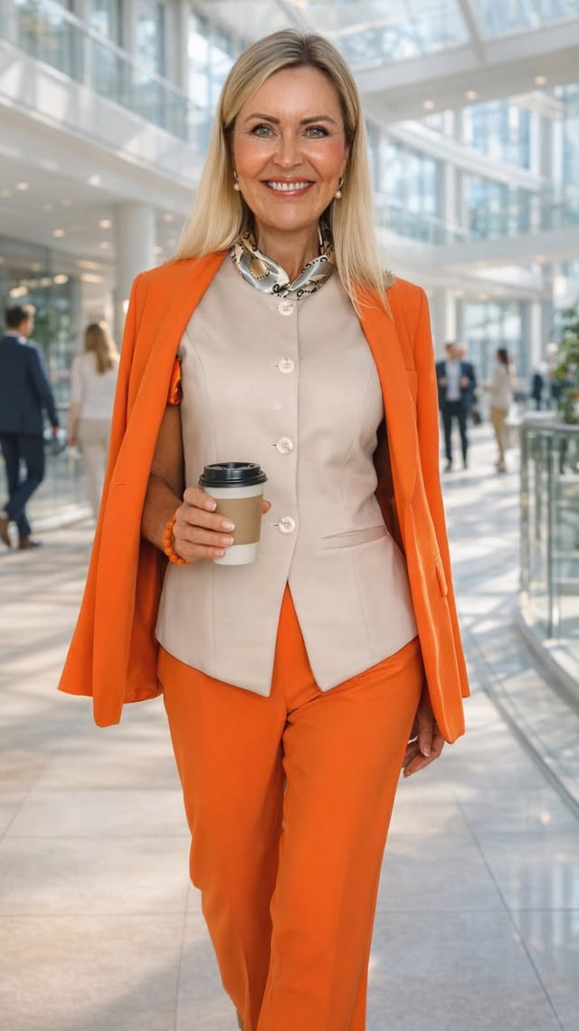 𝒲𝑒𝓇𝒷𝓊𝓃𝑔 𝒜𝒹.* WESTEN sind total im Trend – aber du zögerst wegen der freien Schultern? Dieser einfache Schal-Hack löst das Problem ✨Outfit Link 🔗 https://liketk.it/6eJMh ✨
🧡
Alles, was du brauchst: ein Seiden / Satinschal (90x90) und deine Lieblingsweste.
🧡
Warum dieser Hack so genial ist:
– kaschiert sanft Schultern & Oberarme
– wirkt sofort angezogen und elegant
– perfekt für warme Tage
– in Sekunden umgesetzt
🧡
Mein Look heute:
Beige Weste, orangefarbene Hose – und als Finish ein Blazer für den perfekten, modernen Power-Look.
🧡
Dieser Trick ist besonders für uns Frauen 45+ ein echter Gamechanger: stilvoll, unkompliziert und absolut alltagstauglich.
👇🏻
Speichere dir dieses Reel ab, damit du den Hack direkt ausprobieren kannst, wenn du ihn brauchst 💫
.
🧡Accessoires: @magicpearl.official 
EN: 
VESTS are everywhere right now – but you hesitate because of bare shoulders? This simple scarf hack solves it ✨

All you need: a silk or satin scarf (90x90) and your favorite vest.

Why this hack works so well:
– softly covers shoulders & upper arms
– instantly looks polished and elegant
– perfect for warm days
– done in seconds
🧡
My look today:
Beige vest, orange trousers – finished with a blazer for a modern power look 🍊
👇🏻
Especially for women 45+, this is a true gamechanger: effortless, stylish, and perfect for everyday wear.
👇🏻
Save this reel so you can try it later 💫

#stylingtipps 
#fashiontricks 
#scarftutorial 
#scarfhacks 
#stylehacks