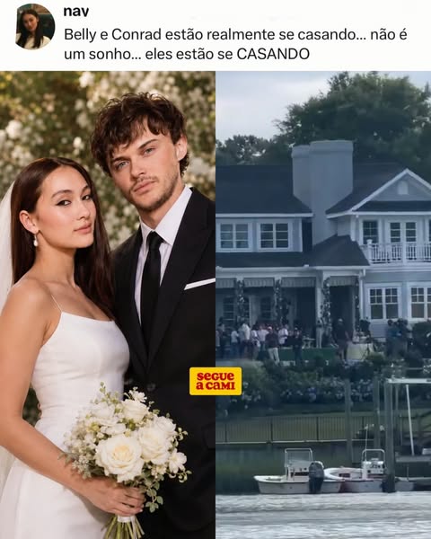 Um filme que dará continuidade à série O Verão Que Mudou a Minha Vida está em produção, e imagens da cerimônia de casamento de Belly e Conrad na icônica casa de praia em Cousins vazaram nas redes. O filme tem estreia prevista para 2027 e já é uma das produções mais aguardadas pelos fãs, que esperam ver o tão sonhado final feliz do casal, assim como acontece nos livros. Ansiosos para esse momento? 🤍

Ps: Imagem dos noivos gerada por IA.
(Imagens/reprodução: redes sociais)