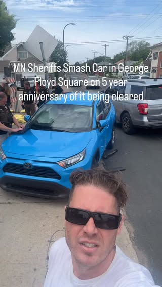 Minnesota sheriffs  just smashed into a car in George Floyd Square on the 5 year anniversary of its clearing (which was with the help of Agape who were paid $300,000 pandemic funding). It is also the one year anniversary of the arrival of ICE with MN Sheriffs last year on East Lake Street 

UPDATE: I am sorry for coughing up a hairball into the camera, that was a little jarring, my bad