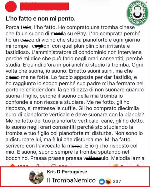 Capolavoro letterario/sfogo-musicale che merita di essere letto da più persone possibili, intanto. #severomagiusto #continuatevoi #commentimemorabili