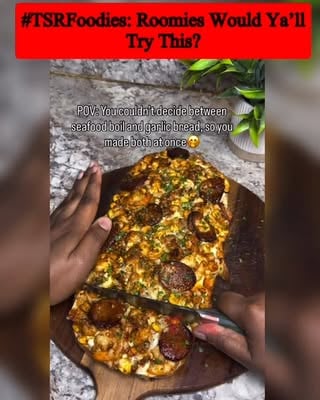 #TSRFoodies: Wayment! This looks bomb. Roomies what y'all think? 📹:(@_cookedbyjess )✍🏾#TSRStaffASx