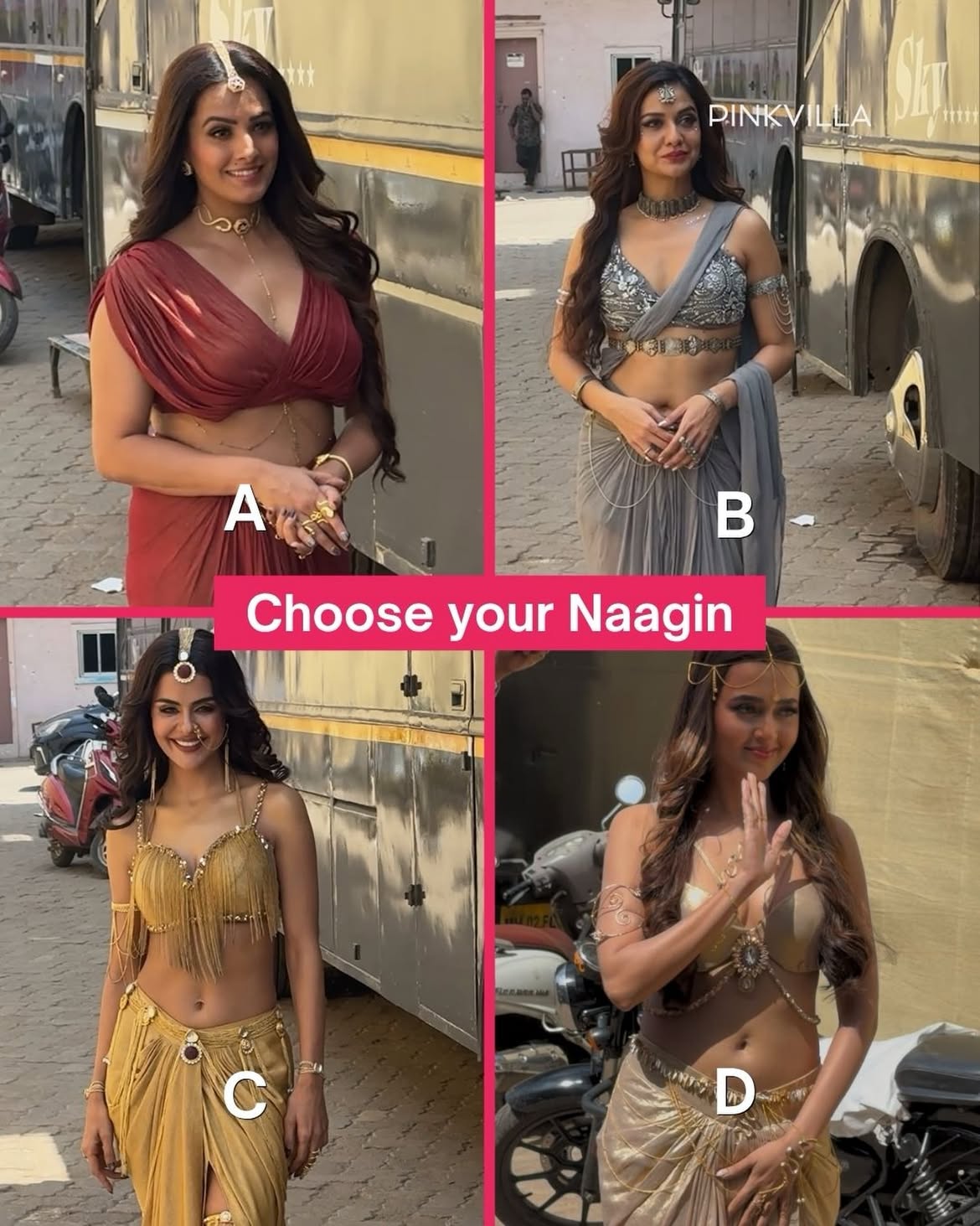 WHO’S YOUR FAV NAAGIN? 🐍 vote here 👇🏻

#pinkvilla
[Naagin, Tejasswi Prakash, Teja, Divya Agarwal, Priyanka Chahar, Anita Hassanandani Reddy, vote]
