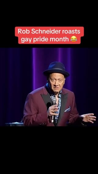 Happy pride month! 😂😂

Rob Schneider never stopped being funny. The audience never stopped laughing.

From Saturday Night Live in the early 90s to standing up to Hollywood cancel culture decades later, Rob Schneider has always said exactly what he thinks. No apology tours. No walking anything back. While every other comedian was checking with their publicist, Schneider was just doing comedy.

In an era where SNL stopped being funny the second it became a political lecture, Schneider is one of the few guys from that era who actually got funnier with age.

The ones they try to silence always have the most to say. 🎤