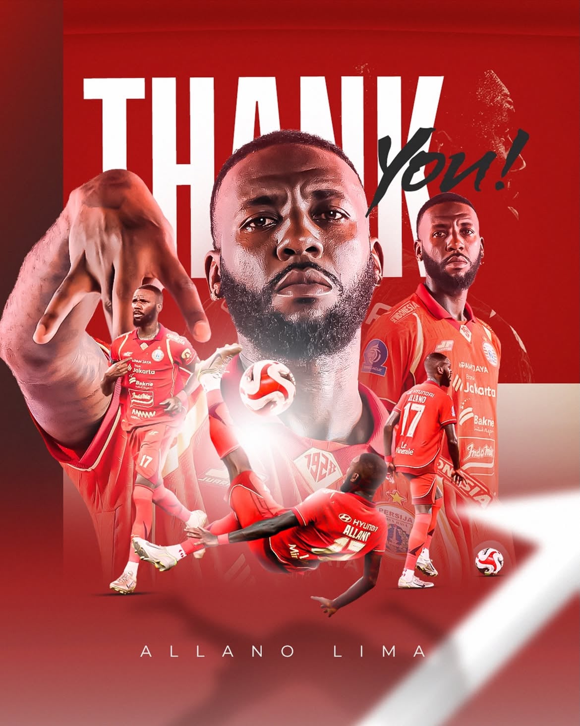 𝑻𝒉𝒂𝒏𝒌 𝒀𝒐𝒖, 𝑨𝒍𝒍𝒂𝒏𝒐 𝑳𝒊𝒎𝒂... 🇧🇷🕺

Kebersamaan antara Persija dan Allano akhirnya tiba di ujung cerita. Tak semua perjalanan berakhir dengan indah, tetapi kontribusinya akan selalu tinggal di hati kita semua. 

Terima kasih untuk setiap keringat, perjuangan, dan keceriaan yang diberikan untuk kota ini. Doa kami selalu menyertai, Allano!

#Persija