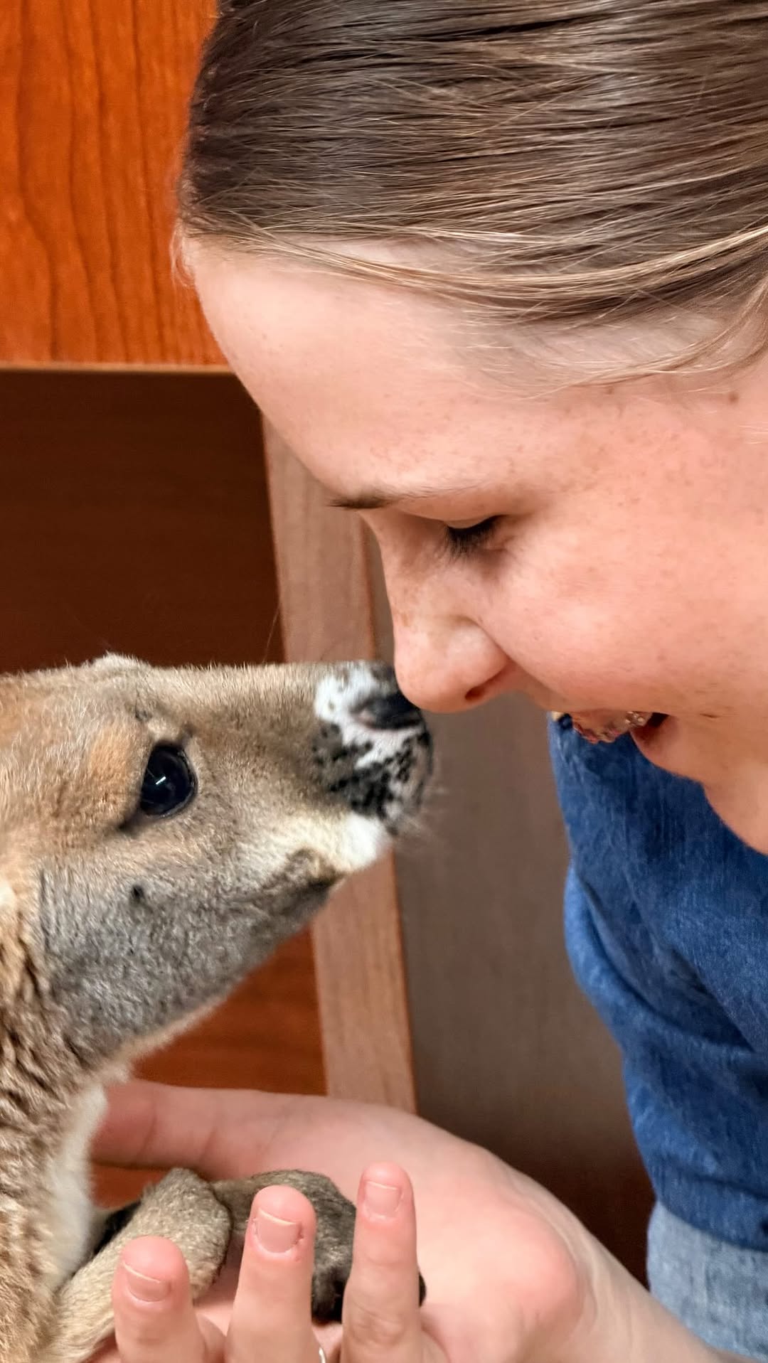 Look at my amazing baby Red Kangaroo friend - isn’t she so adorable! 🦘