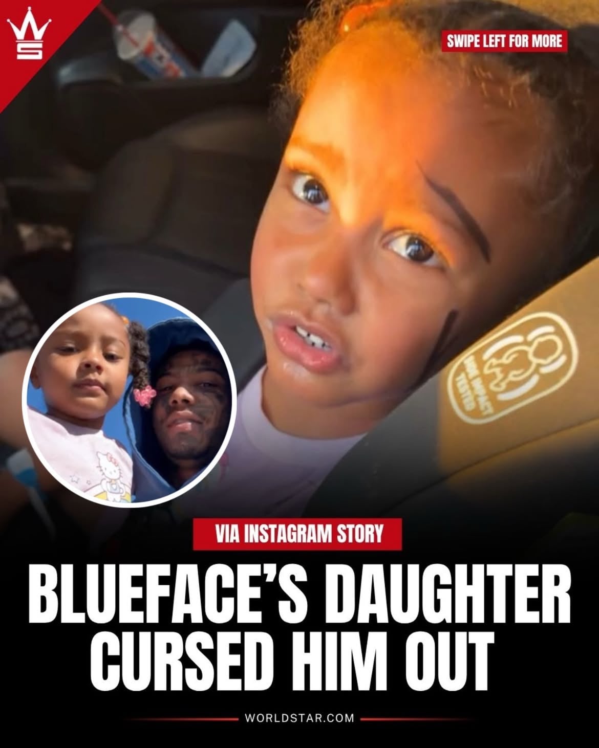 #Blueface shares video of his daughter cursing him out! 😂🤣