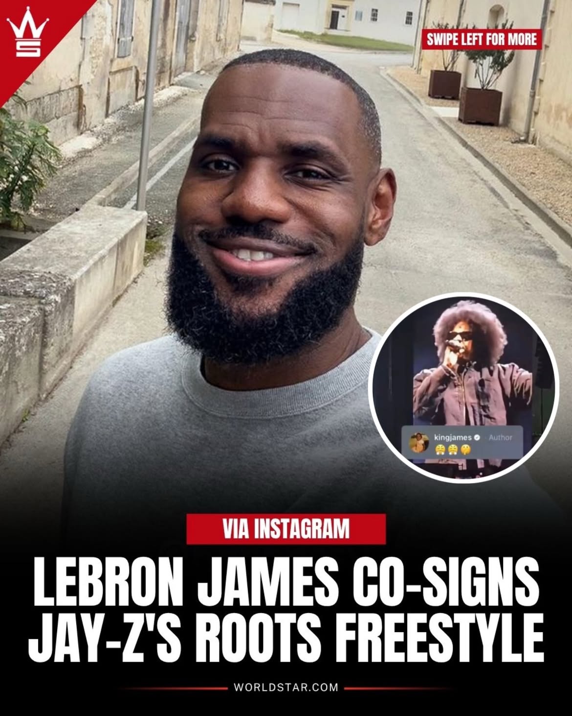 #LeBronJames shows love to #JAYZ’s Roots Picnic freestyle on his Instagram Story 👀