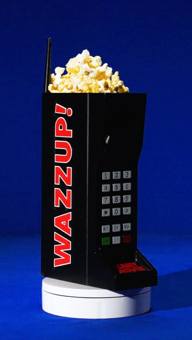Exclusive first look at the new ‘SCARY MOVIE’ popcorn bucket — the WAZZUP phone.