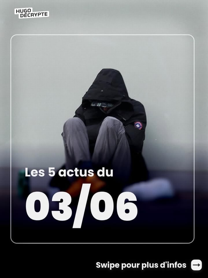 🚨 En 1 minute, votre résumé de l’actualité du jour 🚨
.
📧 Pour suivre la newsletter : https://hugodecry.pt/newsletter
.
🍿 Pour suivre l’actu culture : @hugodecrypte.pop
.
🏋️ Pour suivre l’actu sport : @hugodecrypte.sport
.
SHOUTOUT à @gregoire_leducq et @osc_dc10 pour leur participation au débat !
.
Tous les jours, on met en avant deux participants du débat. Pour participer : like + débat En commentaire.
.
Faut-il interdire les plateformes de fast-fashion en France ? 🧐 
.
Commentez oui/non/sans opinion suivie de vos éventuels arguments, résultats dans l’édition de demain !
.
Couverture : © MaxPPP
Actu 1 : © Abaca | Franceinfo, RTS 
Actu 2 : © Abaca | TF1 Info, Ouest-France
Actu 3 : © MaxPPP | Libération, BFM
Actu 4 : | Franceinfo, Le HuffPost
Actu 5 : © MaxPPP | Les Echos, 20Minutes
