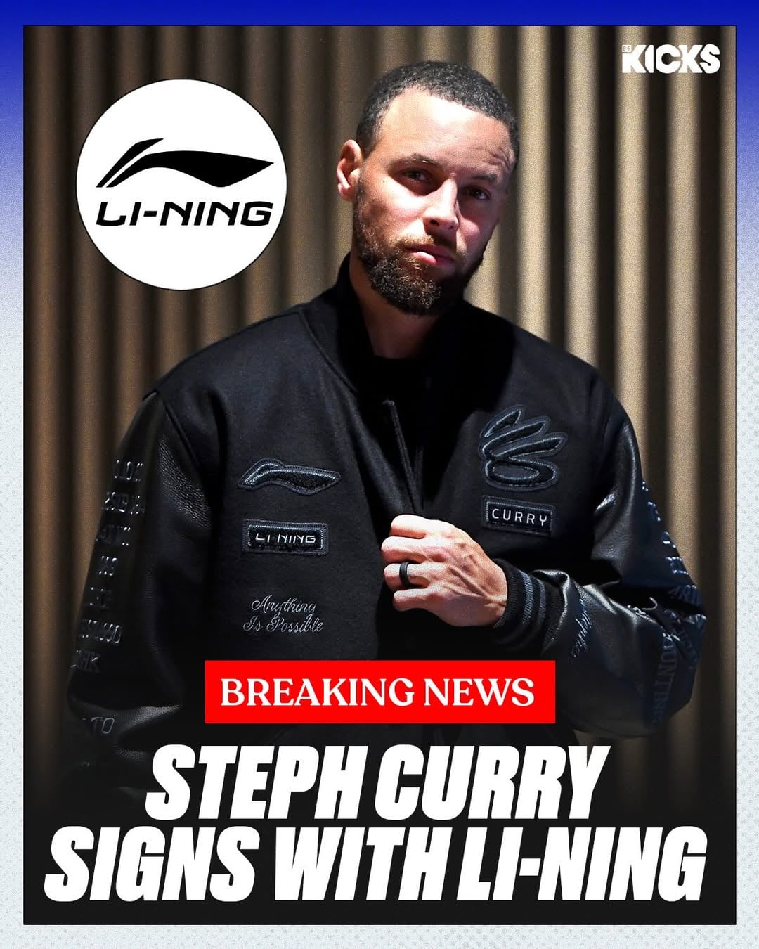 🚨BREAKING 🚨 Stephen Curry has signed an endorsement deal with Li-Ning ✍️

His sneaker free agency ends after 6 months.